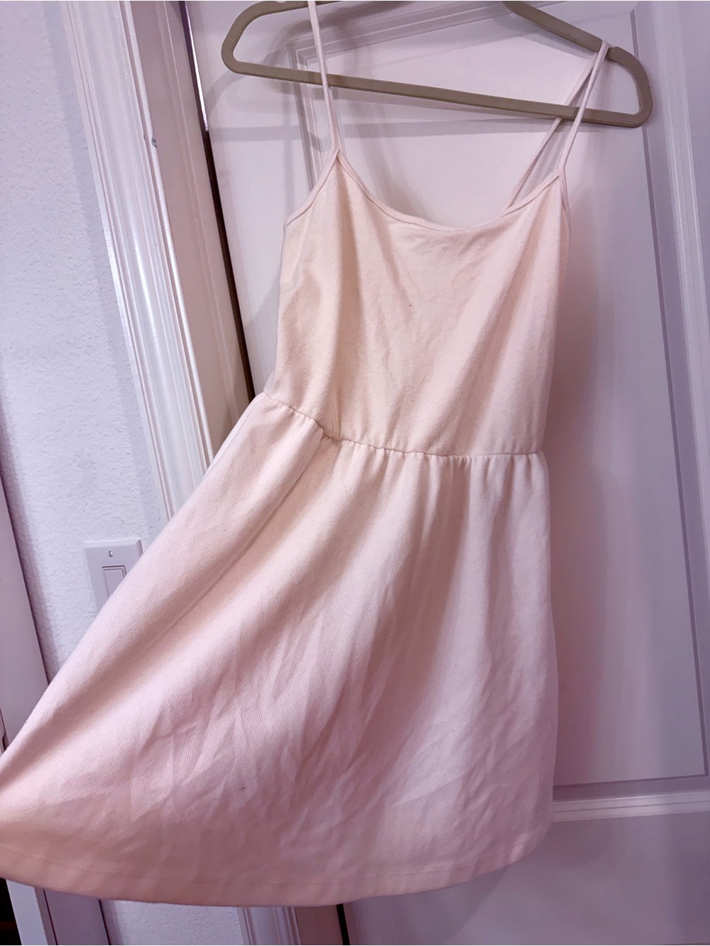 ASOS Simple Spaghetti Strap Dress in Ivory - Picture 3 of 3